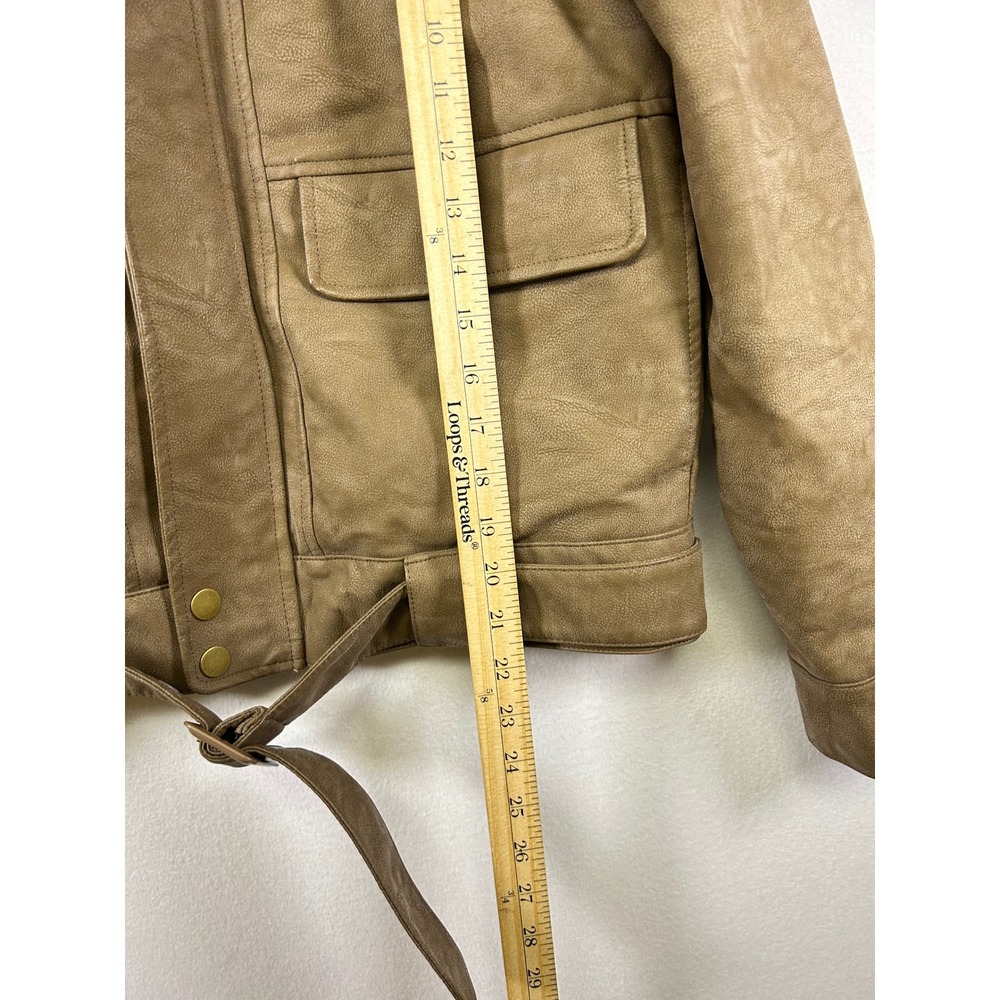 Universal Thread Bomber Jacket Womens Medium Brow… - image 6